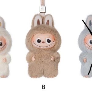 Pop Mart Vinyl Plush Pendant Authentic POPMART Pin for Love Labubu, B